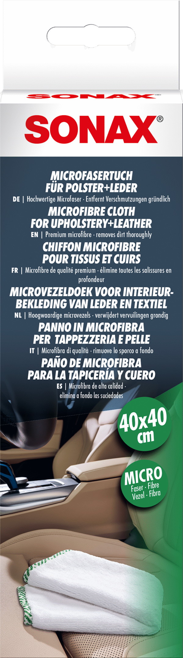SONAX Microfibre cloth for Upholstery & Leather