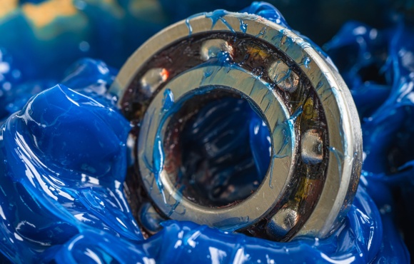 Ball bearing stainless with blue premium quality synthetic lithium complex grease, high temperatures and machinery lubrication for automotive and industrial.